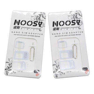 50 комплектов адаптеров 4 в 1 Noosy Nano Sim Card + адаптер Micro Sim Card + стандартный адаптер SIM-карты для оптовой продажи IPhone
