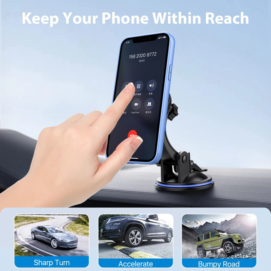 Yangi avtomobil telefoni ushlagichi mobil qurilmangizni qo'l ostida ushlab turish Apple 14 Xiaomi Huawei Samsung uchun universal xavfsizlikni qo'llab-quvvatlash