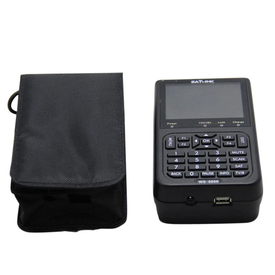 SATLINK WS6906 спутниковый ТВ-Искатель 3,5 дюймов Портативный ЖК-дисплей высокой четкости данных цифровой спутниковый искатель сигнала