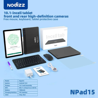 Yangi 2026 yil 10 dyuymli Android 15 klaviaturali planshet, 12 GB operativ xotira, 512 GB ROM, 7000 mA/soat batareya, 5G Wi-Fi, Bluetooth, HD IPS displey