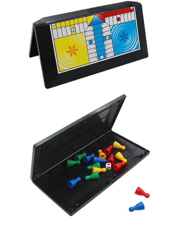 Портативная пластиковая настольная игра Ludo, интерактивная настольная игра для родителей и детей, классические семейные летающие шахматы для детей и взрослых