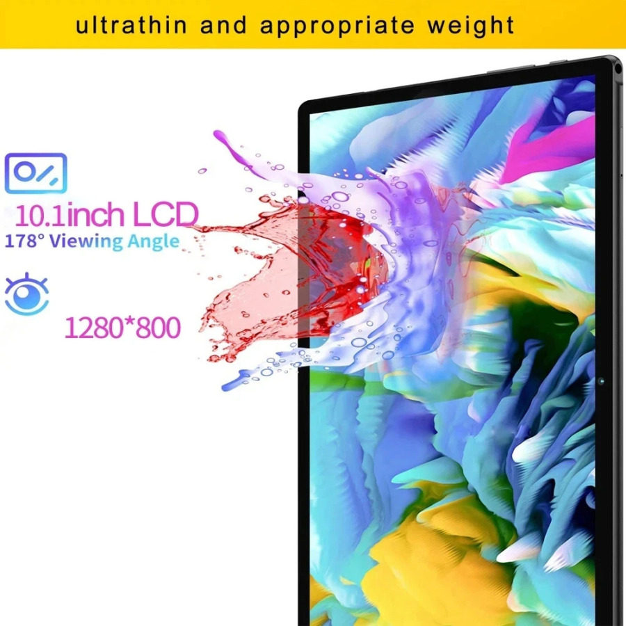 10,1 dyuymli displeyli planshet, 8 GB operativ xotira, 2025 GB ROM, 4G LTE, Android 13