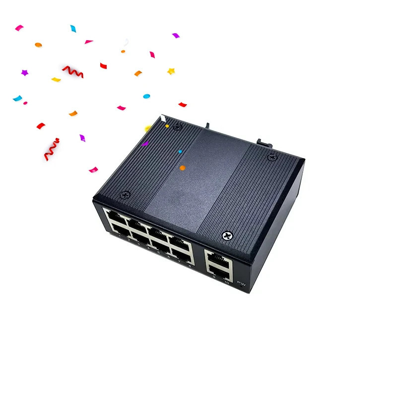 10 портов 10/100M 12V-54V Ethernet industrial swith