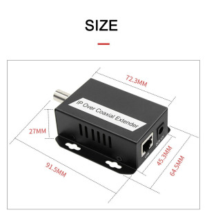 Video kuzatuv tizimlari uchun Ethernet konvertori, 500 m