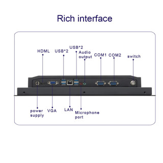 15 dyuymli sig'imli sensorli sanoat kompyuteri Intel i5-8365U, Wi-Fi modulli protsessor, o'rnatilgan mashinani boshqarish kompyuteri