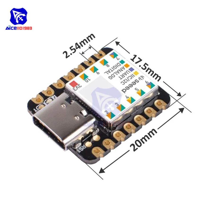 Плата разработки микроконтроллера diymore Seeeduino XIAO SAMD21G18, интерфейс Type-C для Arduino IDE