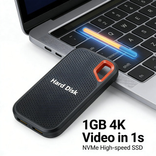 2TB tashqi qattiq holatdagi drayv portativ SSD USB 3.2 Gen2 Tez ma'lumotlarni uzatish muhim fayllarni xavfsiz saqlang