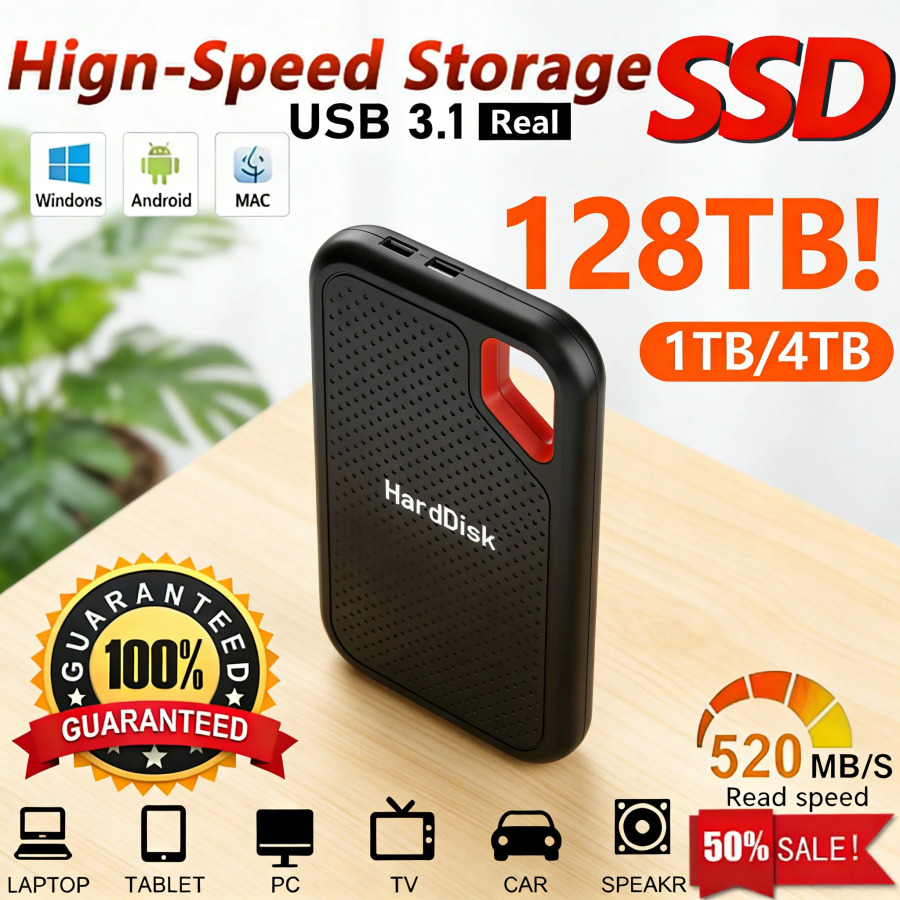 2TB tashqi qattiq holatdagi drayv portativ SSD USB 3.2 Gen2 Tez ma'lumotlarni uzatish muhim fayllarni xavfsiz saqlang