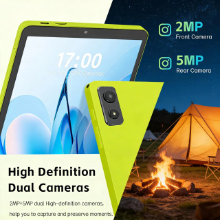 Планшет 8.68 дюймов, Android 15, HD IPS сенсорный экран, 8 ГБ ОЗУ, 64 ГБ ПЗУ, Wi-Fi, Bluetooth, двойные камеры, GMS, Google Play, образовательный планшет