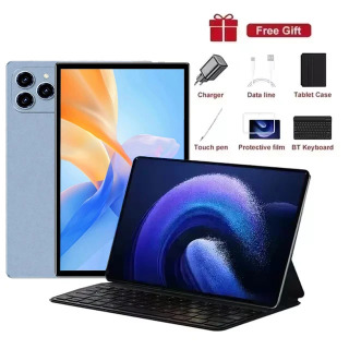 Yangi Global Tablet 2026 11 dyuymli Android 16 Pad 17 Pro Max 16GB RAM 1TB ROM 4K HD 5G WiFi Bluetooth GPS 20000mAh planshetli telefon Оранжевый 12.4
