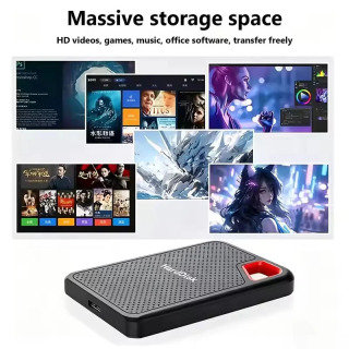 Внешний жесткий диск USB-C для мобильного хранения данных, документов, музыки и фильмов, с функцией передачи данных