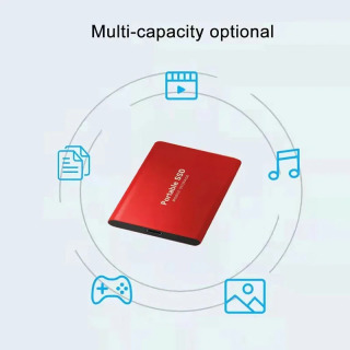 Внешний жесткий диск 1 ТБ, портативный SSD 2 ТБ, внешний твердотельный накопитель USB 3.2 Type-C, высокоскоростное хранилище для ПК, Mac, телефона