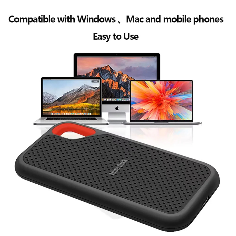 Tashqi SSD 1TB - 16TB USB 3.1 Type-C, portativ, barcha turdagi qattiq disklar bilan mos keladi
