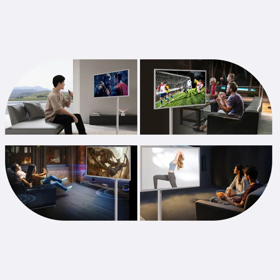 Портативный 32-дюймовый монитор с сенсорным экраном Smart TV Android 14 Дисплей Умная интерактивная панельная дополнительная камера для фитнеса