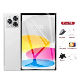 2025 НОВЫЙ планшет Pad 15 Pro Android 14 22 ГБ + 2 ТБ 20000 мАч Snapdragon 888 Оригинальные планшеты ПК 5G Dual SIM-карта WIFI HD 4K Mi Tab Красный одиннадцать