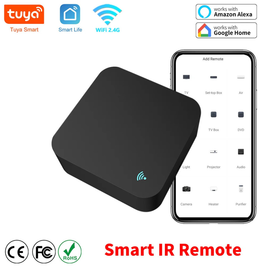 Умный ИК-пульт Дистанционного Управления Tuya Smart Life С Wi-Fi Для Домашней Автоматизации, Заменяет Пульты Для ТВ, DVD