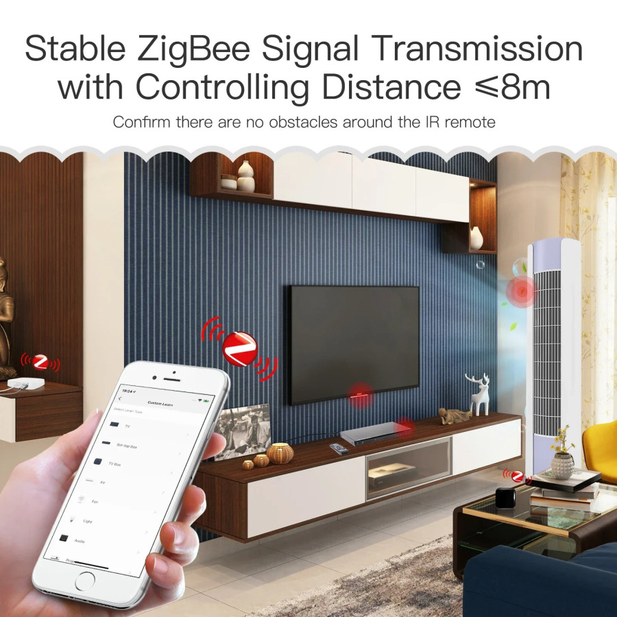 MOES Tuya ZigBee Smart ИК-пульт дистанционного управления Универсальный инфракрасный пульт дистанционного управления для умного дома работает с Alexa Google Home