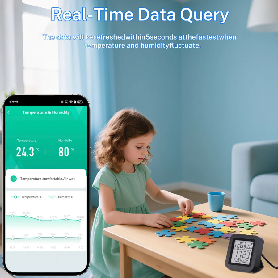 Wi-Fi Tuya Умный ИК-пульт дистанционного управления с датчиком температуры и влажности Автоматизация умного дома Работа с Smart Life Alexa Google Home