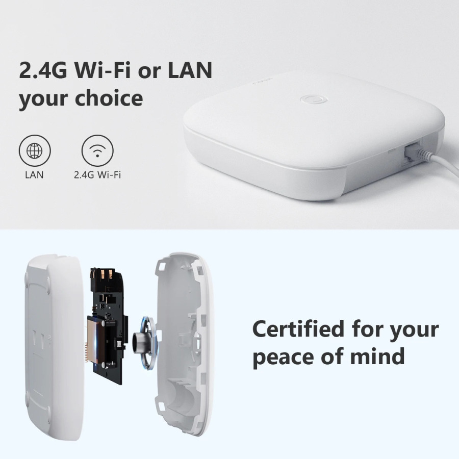 IMOU Smart Gateway Hub Проводной и беспроводной пульт дистанционного управления Wi-Fi Встроенная сирена для Alexa Google Home Smart Life ZigBee 3.0