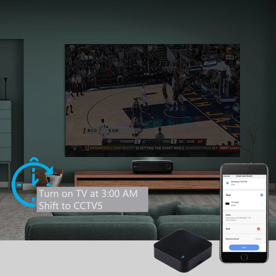 ИК-пульт дистанционного управления Smart Wi-Fi Универсальный инфракрасный Tuya для умного дома Управление для телевизора DVD AUD AC Работает с Amz Alexa Google Home