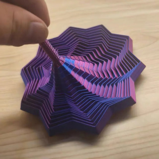 3D-печать, расширенная сенсорная модель звезды, визуальная иллюзия, шестигранник, вращающиеся спиральные украшения, снятие стресса, Рождественский подарок