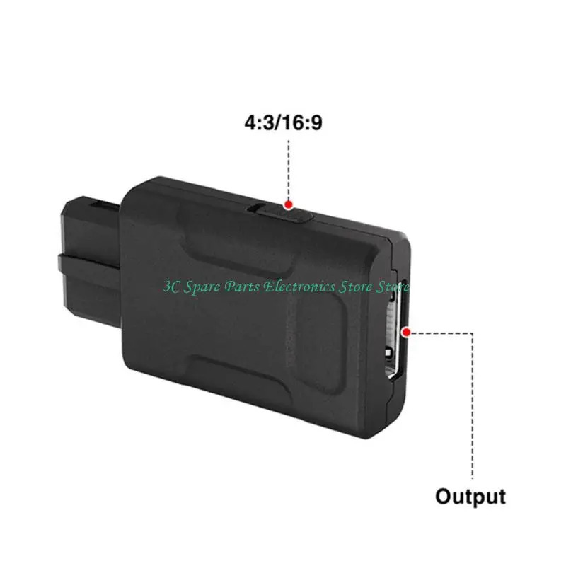 O'yin konsoli uchun SZ adapteri 720P konvertor adapteri, almashtiriladigan 4:3/16:9 o'yin aksessuarlari