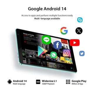 Teclast P85T planshet kompyuteri 8 dyuymli 1280*800 IPS/Android 14/4GB RAM/64GB ROM/Allwinner A523 8 yadroli/Mali-G57 GPU/5000mA/soat/WiFi6+BT5.2