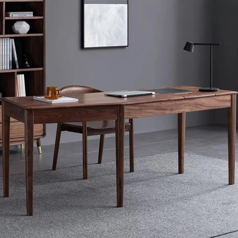 Ijroiya ofis stoli minimalist ixcham yog'ochdan o'rganish uchun noyob mebel