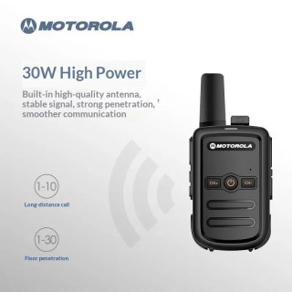 Original Motorola Walkie Talkie 2 to'plami, ochiq havoda lager uchun mini Walkie Talkie, engil va ixcham.