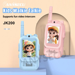 Bolalar uchun video Walkie Talkies 2 dona qayta zaryadlanuvchi interkom funksiyasi Yoqimli 2 dyuymli ekranli bitta teginish bilan qo'ng'iroq bolalar uchun video interkom