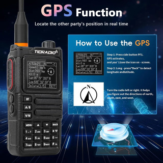 TIDRADIO TD-H9 10W uzoq masofali radio havo tarmoqli APP Simsiz dasturlash APRS GPS Walkie Talkie NOAA Walkie Talkie