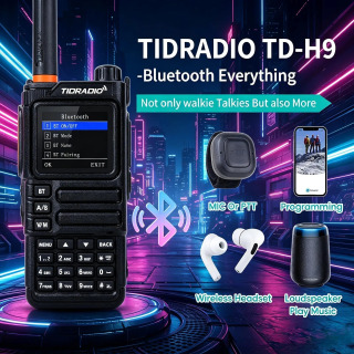 TIDRADIO TD-H9 10W uzoq masofali radio havo tarmoqli APP Simsiz dasturlash APRS GPS Walkie Talkie NOAA Walkie Talkie