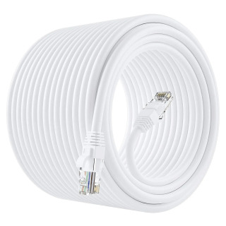 Ethernet-кабель Cat 6, сетевой шнур LAN, интернет-кабель, сетевой кабель — поддержка сетевого автономного гигабитного высокос... БЕЛЫЙ 1 м