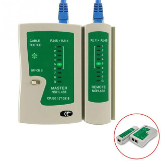Tarmoq kabeli sinov qurilmasi RJ45, RJ11, RJ12, Cat5, UTP, LAN, masofaviy kabel sinovi