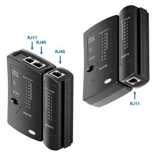 Тестер сетевого Ethernet-кабеля ZoeRax для LAN RJ45 Cat5 Cat5e Cat6 Cat6a Cat7 UTP/экранированного кабеля и RJ11 RJ12