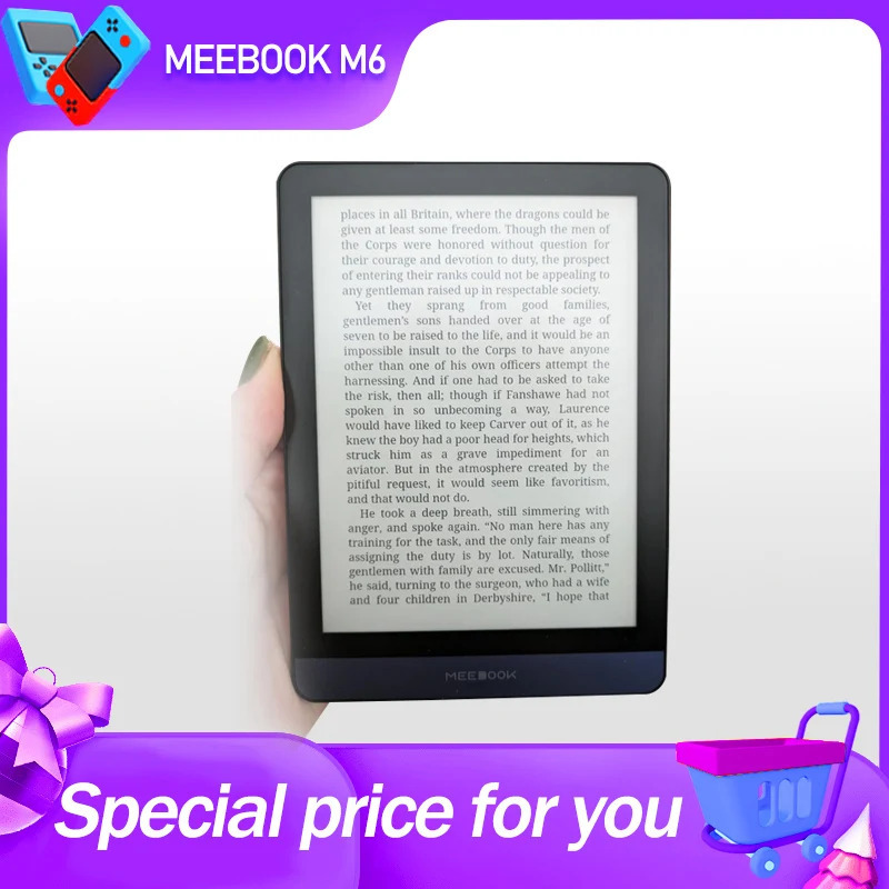 MEEBOOK M6 Устройство чтения электронных книг 6-дюймовый HD-экран E-link 3 + 32 ГБ с WIFI Bluetooth Android11 для электронных книг