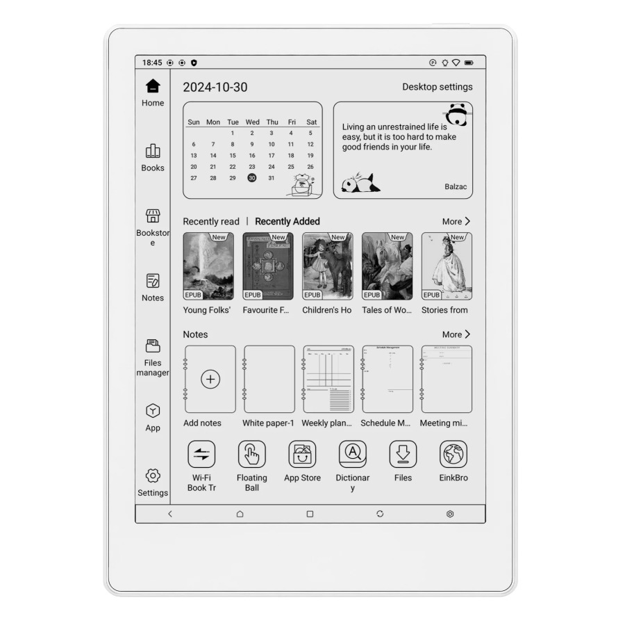 Meebook M8 7,8 dyuymli Android 14 elektron kitob o'quvchi, Google Play do'koni va tezkor yangilash 4G RAM 64 GB ROM
