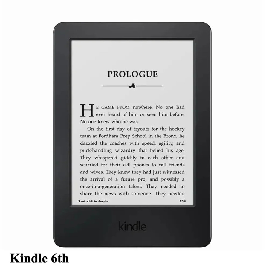 Original Kindle 6 va 8-avlod, ishlatilgan, elektron o'quvchi, E-Ink o'quvchi, sensorli, Wi-Fi, orqa yorug'lik yo'q, Kobo E-reader-dan yaxshiroq