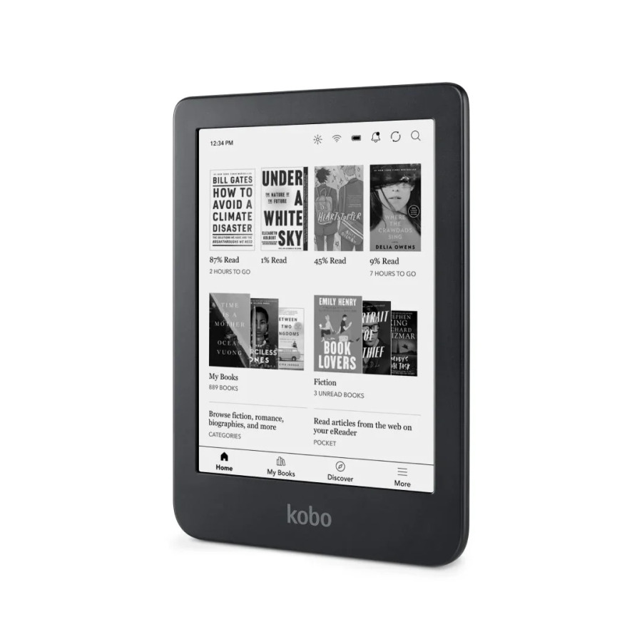 Электронная книга KOBO Clara 2E 6 дюймов N506, 300PPI, экран E Ink Carta1200, ComfortLight PRO, возможность прослушивания аудиокниг, разрешение 1072x1448, 16 ГБ памяти.
