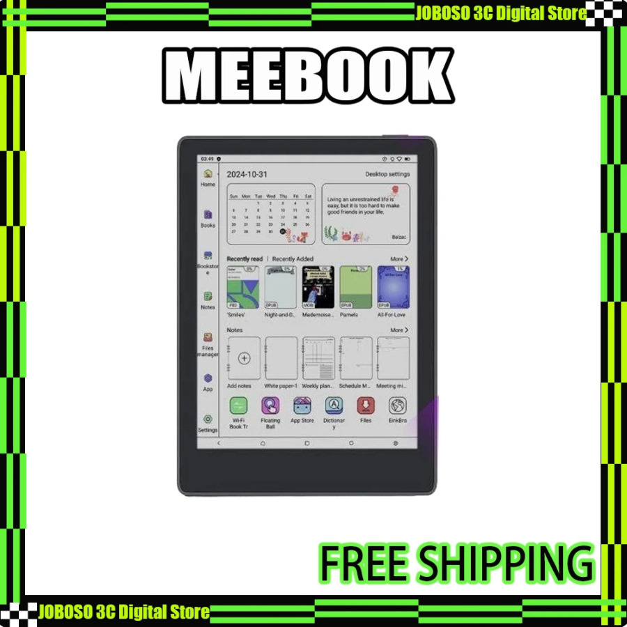Elektron kitob MEEBOOK M8/M8C, 7,8 dyuym, 4+64 GB, 300 PPI, Bluetooth, ishlatilgan, X4/X3 modellari, stokda