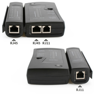 Тестер Сетевых Кабелей Для RJ11, RJ12, LAN, RJ45, Cat5, Cat5e, Cat6, Cat6a, Cat7, UTP/STP, С Поддержкой Телефонных Кабелей RJ11