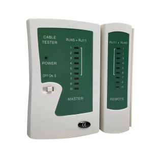 Тестер Сетевых Кабелей Для RJ11, RJ12, LAN, RJ45, Cat5, Cat5e, Cat6, Cat6a, Cat7, UTP/STP, С Поддержкой Телефонных Кабелей RJ11 зеленый