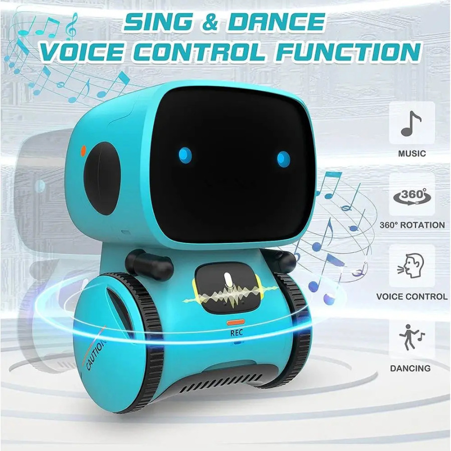 Emo Robot Intelligent Robots Rus Ingliz Ispan versiyasi Ovozli va Sensorli Boshqaruv O'yinchoqlari Interaktiv Ta'lim Bolalar O'yinchoqlari G