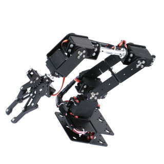 Arm 6DOF roboto to'plami, qo'l bilan dasturlashtiriladigan robot, o'quv qo'llanmasi bilan ochiq kodli dasturlashtiriladigan robot, 180 daraja analog motor
