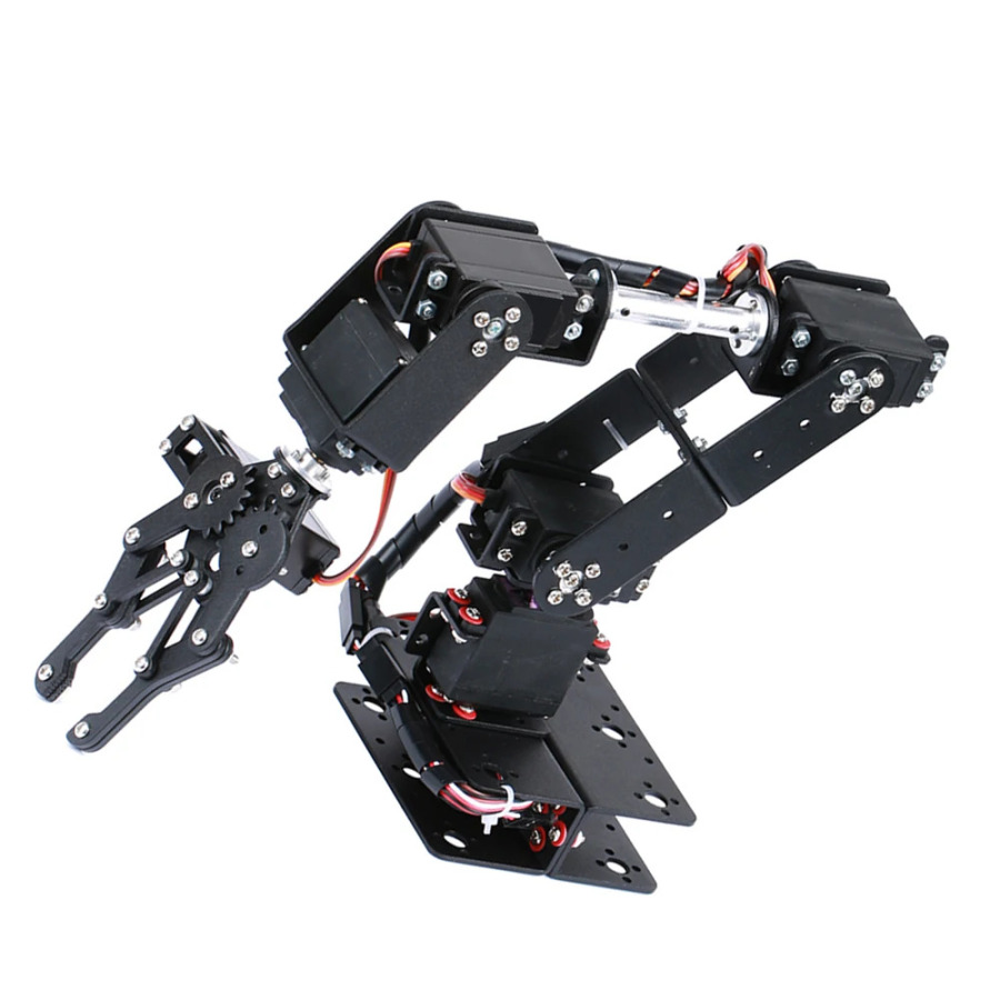 Arm 6DOF roboto to'plami, qo'l bilan dasturlashtiriladigan robot, o'quv qo'llanmasi bilan ochiq kodli dasturlashtiriladigan robot, 180 daraja analog motor