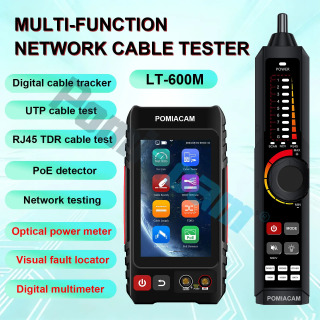 Universal tarmoq kabeli sinov qurilmasi, TDR, POE detektori, raqamli multimetr va optik tolali OPM/VFL LT-600T Синий