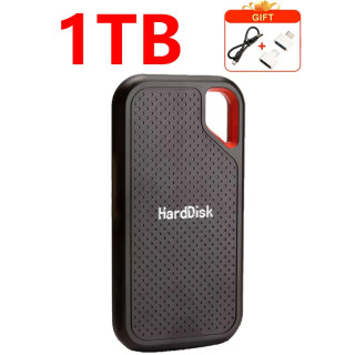2TB 4TB tashqi mini xotira, 128TB yuqori sigʻimli SSD USB 3.2 Noutbuk/MAC/Kompyuter uchun Plug va Play SSD черный