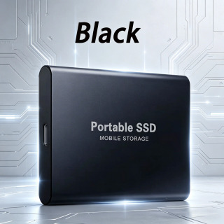 Внешний жесткий диск 2 ТБ USB 3.0, высокоскоростной портативный твердотельный накопитель для хранения данных для ноутбуков, настольных ПК и офисного использования черный 1 ТБ