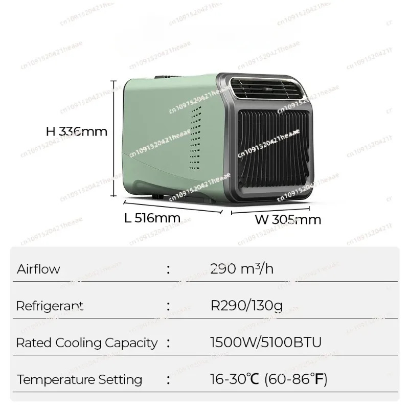 Uy, tashqi va chodirlar uchun portativ mobil konditsioner 48V/110V/220V, energiya tejash, kompressorli