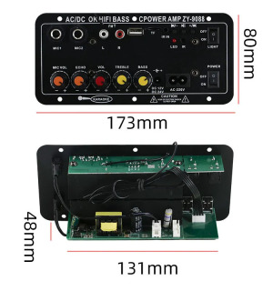Ovoz kuchaytirgich taxtasi Ochiq avtomobil uchun DIY audio karaoke Bluetooth kuchaytirgichi sabvufer dinamiki Avtomobil kuchaytirgichi